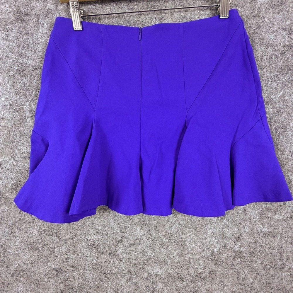 Zara Ruffle Skirt Womens Small Purple Mini Modern Minimalist Flirty Hem Fun